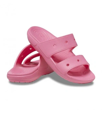 Shop Crocs Classic 206761-6vz Unisex Hyper Pink Comfort Slip-on Slide Sandals Cro123