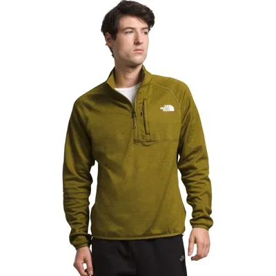 Shop The North Face Canyonlands Men's Sulphur Moss Half Zip Fleece Jacket Sgn545 In Green