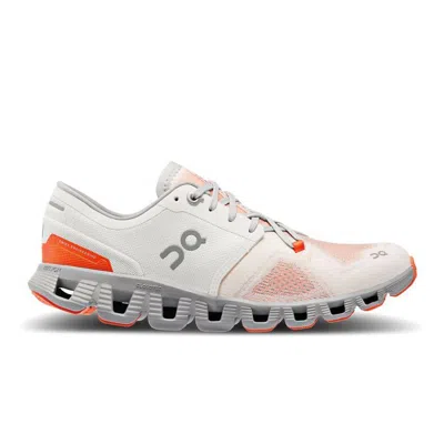 Shop On Running Cloud X 3 60.98252 Women's Ivory Alloy Low Top Sneaker Shoes Nr6248 In White
