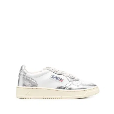 Shop Autry Sneakers In White/silver