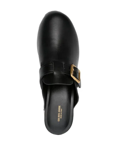 Shop Golden Goose Leather Clogs Shoes In Black