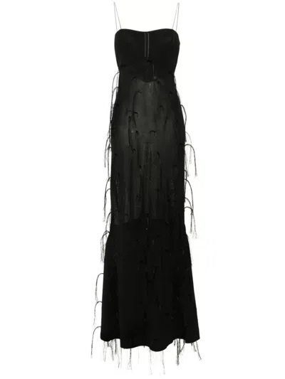 Shop Jacquemus Mermaid Style Dress With Appliqués Clothing In Black
