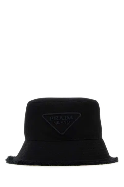 Shop Prada Hats And Headbands In Black