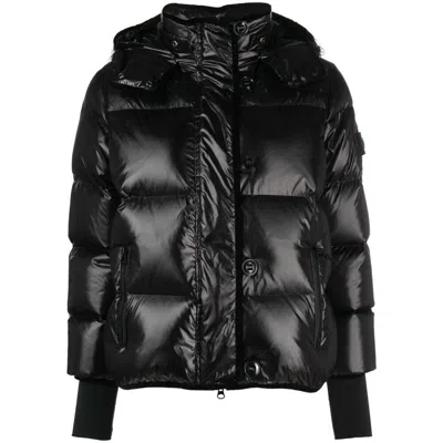 Red Valentino Redvalentino Tulle Down Jacket In Black