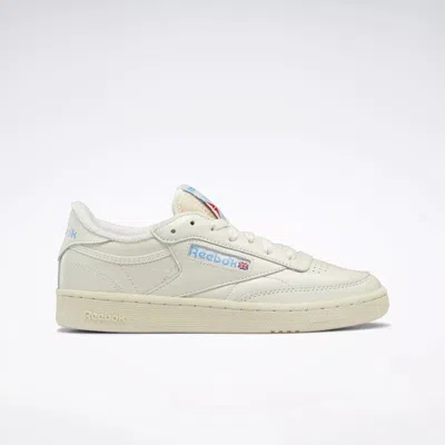 Shop Reebok Club C 85 Vintage 100007798 Women's Chalk Alabaster Leather Shoes Up14 In White