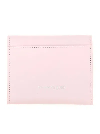 Shop Alexander Mcqueen Trifold Wallet In Pink