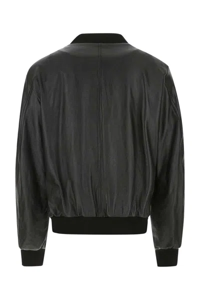 Shop Dolce & Gabbana Leather Jackets In Black