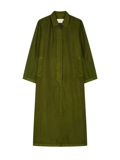 Shop Dries Van Noten Raincoat With A Loose Fit In Green