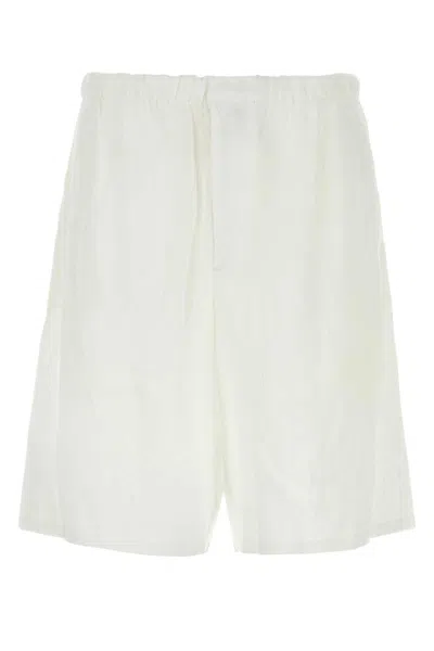 Shop Prada Bermuda In White