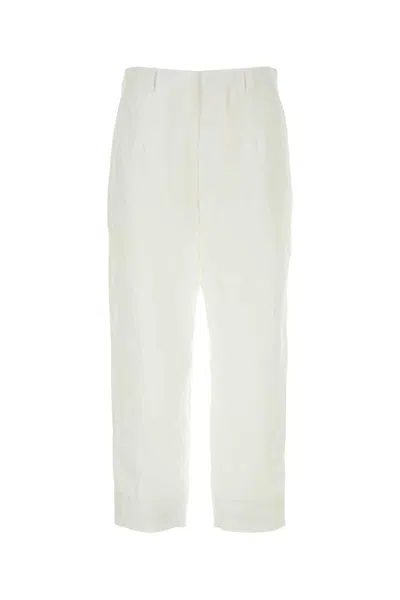 Shop Prada Pants In White