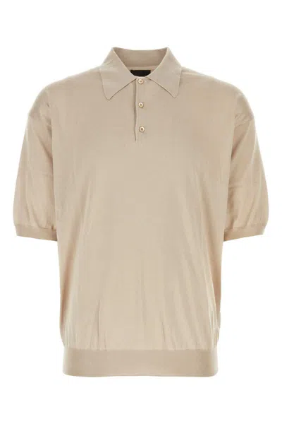 Shop Prada Polo In Beige O Tan