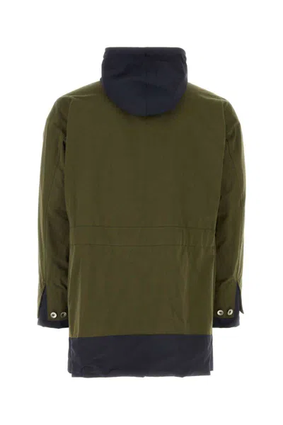 Sacai Olive Regular Fit Reversible Jacket In Green