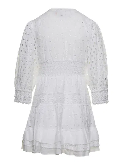 Shop Temptation Positano Embroidered Dress In White