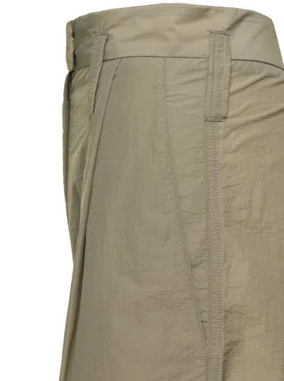 Shop Philosophy Di Lorenzo Serafini Green Wide Leg Trousers In Cotton Blend Woman