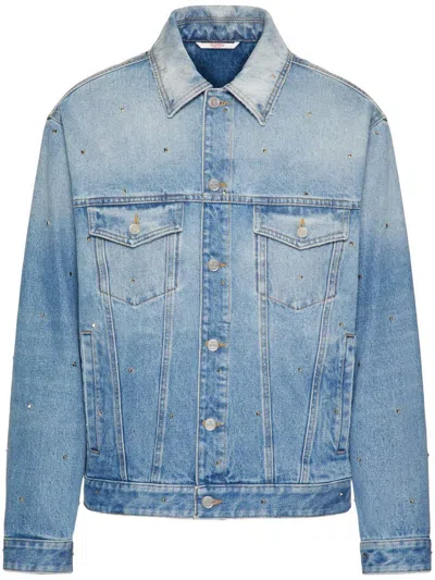 Shop Valentino Garavani Jackets In Blue
