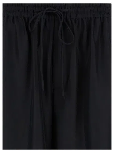 Shop Rohe Wide Leg Silk Trousers In Black