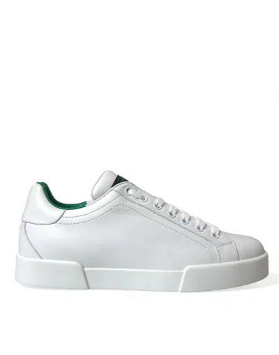 Dolce & Gabbana White Logo Lace Up Low Top Men Sneakers Shoes