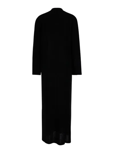 Shop P.a.r.o.s.h Maxi Black Skirt With V Neckline In Viscose Blend Woman
