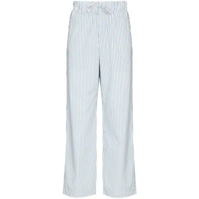 Shop Tekla Pants In White/blue