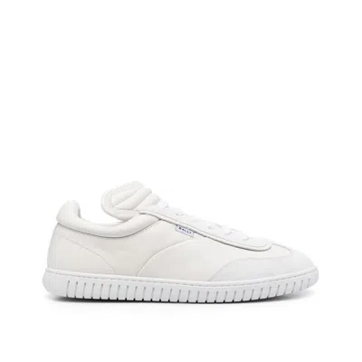 Shop Bally Leather Sneakers In White