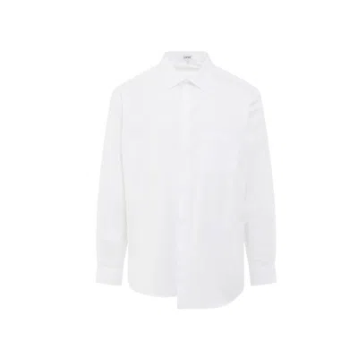 Shop Loewe Asymmetric Shirt In White