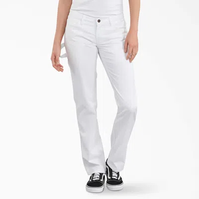 Shop Dickies Women's Flex Utility Painters Pants In White