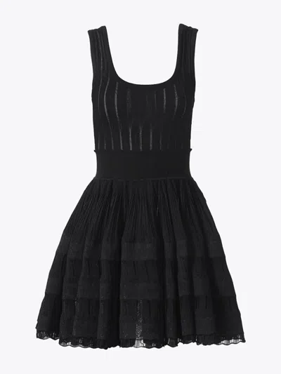 Shop Alaïa Shiny Crinoline Dress Clothing In Black