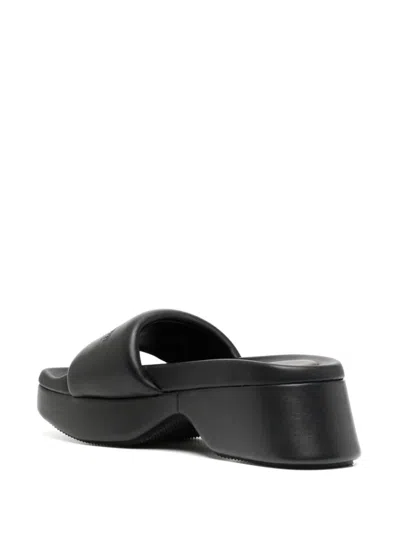 Shop Alexander Wang Float Slide Shoes In Black