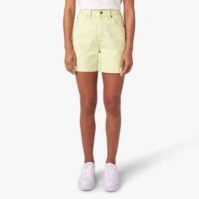 Shop Dickies Women's Duck Shorts, 5" In Yellow