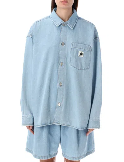 Shop Carhartt Wip Alta Shirt Jacket In Blue Stone Bleached