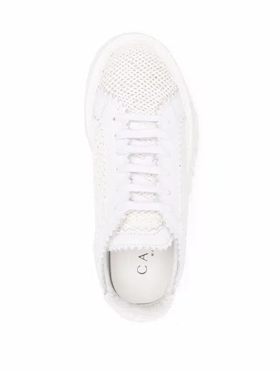 Shop Casadei Hanoi Nexus Spaggia Vegan Leather Sneakers In White