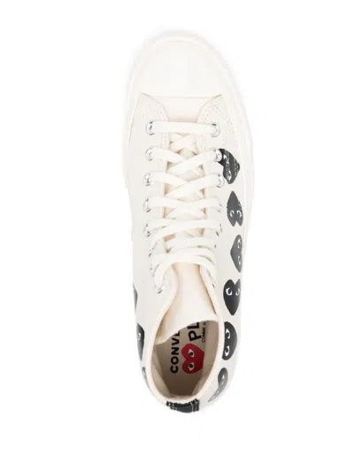 Shop Comme Des Garçons Play X Converse Chuck Taylor Multicore High Shoes In White