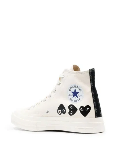 Shop Comme Des Garçons Play X Converse Chuck Taylor Multicore High Shoes In White