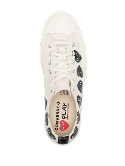 Comme Des Garçons Play X Converse Multi Hearts-print Low-top Sneakers In White