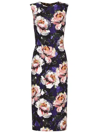 Shop Dolce & Gabbana Peonie Dress Clothing In Multicolour