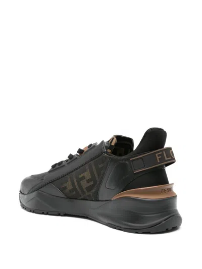 Shop Fendi Flow Sneakers Shoes In Black