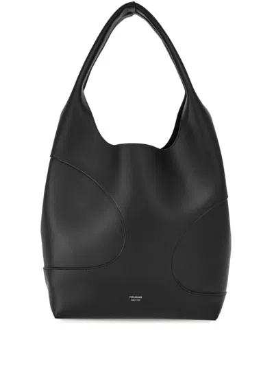 Shop Ferragamo Cut-out Hobo  Bags In Black