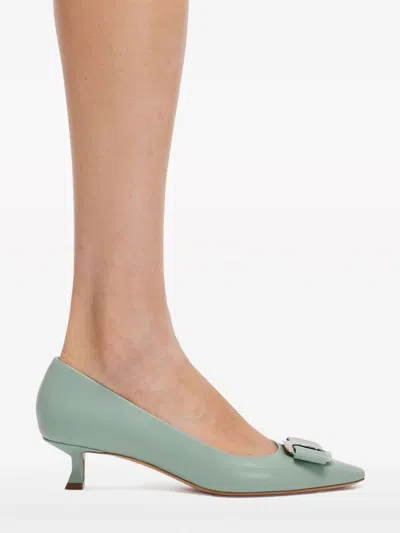 Shop Ferragamo Decollete Zelma Shoes In Green