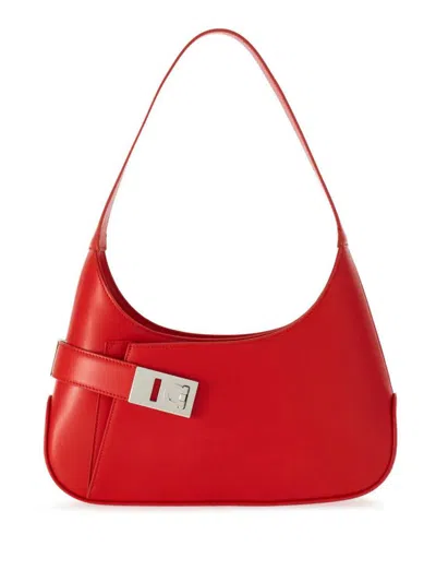 Shop Ferragamo Hobo Shoulder  Bags In Red