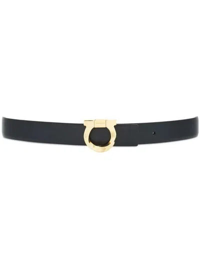 Shop Ferragamo Torchon Hooks Belt Accessories In Black