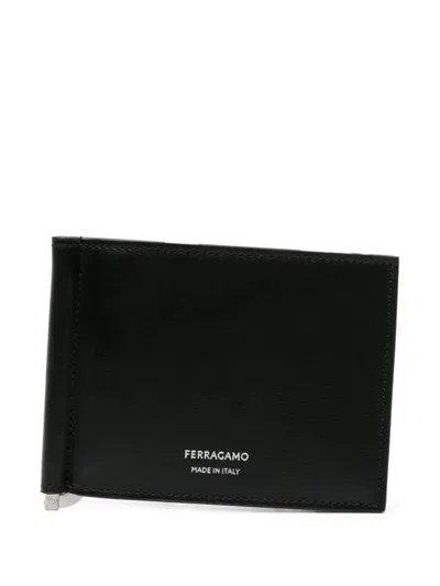 Shop Ferragamo Wallet With Slippa Accessories In Black