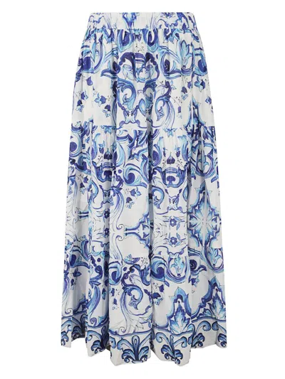Shop Inoa Skirts In Blu/white