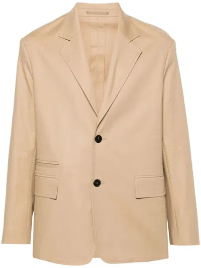 Shop Lanvin Single-breasted Jacket Clothing In Brown