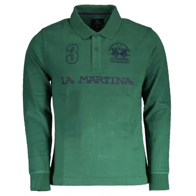 Shop La Martina Cotton Polo Men's Shirt In Green