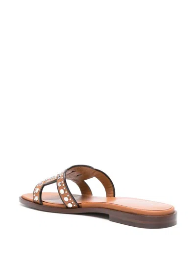 Shop Tod's Kate Sliders Shoes In Brown