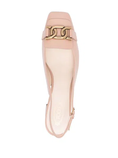 Tod's 50 Patent Leather Slingback Pumps In Pink & Purple