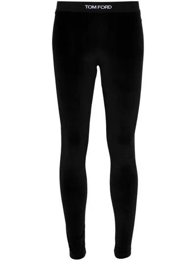 Shop Tom Ford Velvet Leggings Clothing In Black