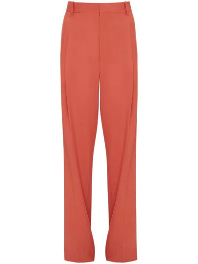 Shop Victoria Beckham Loose Fit Pants Clothing In Yellow & Orange