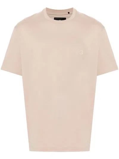 Shop Y-3 Adidas Logo Print T-shirt Clothing In Brown