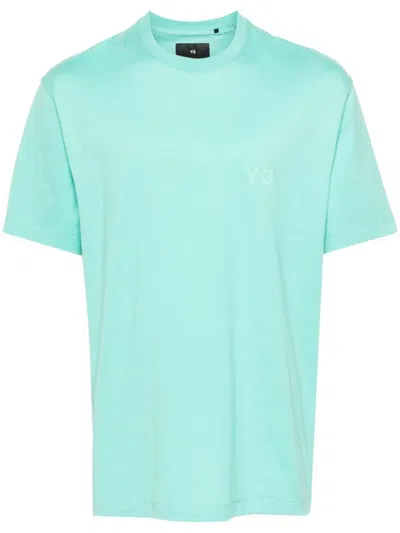 Shop Y-3 Adidas Logo Print T-shirt Clothing In Green